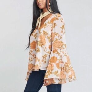 Show Me Your Mumu Nicolette Floral Bell Sleeve Blouse 704